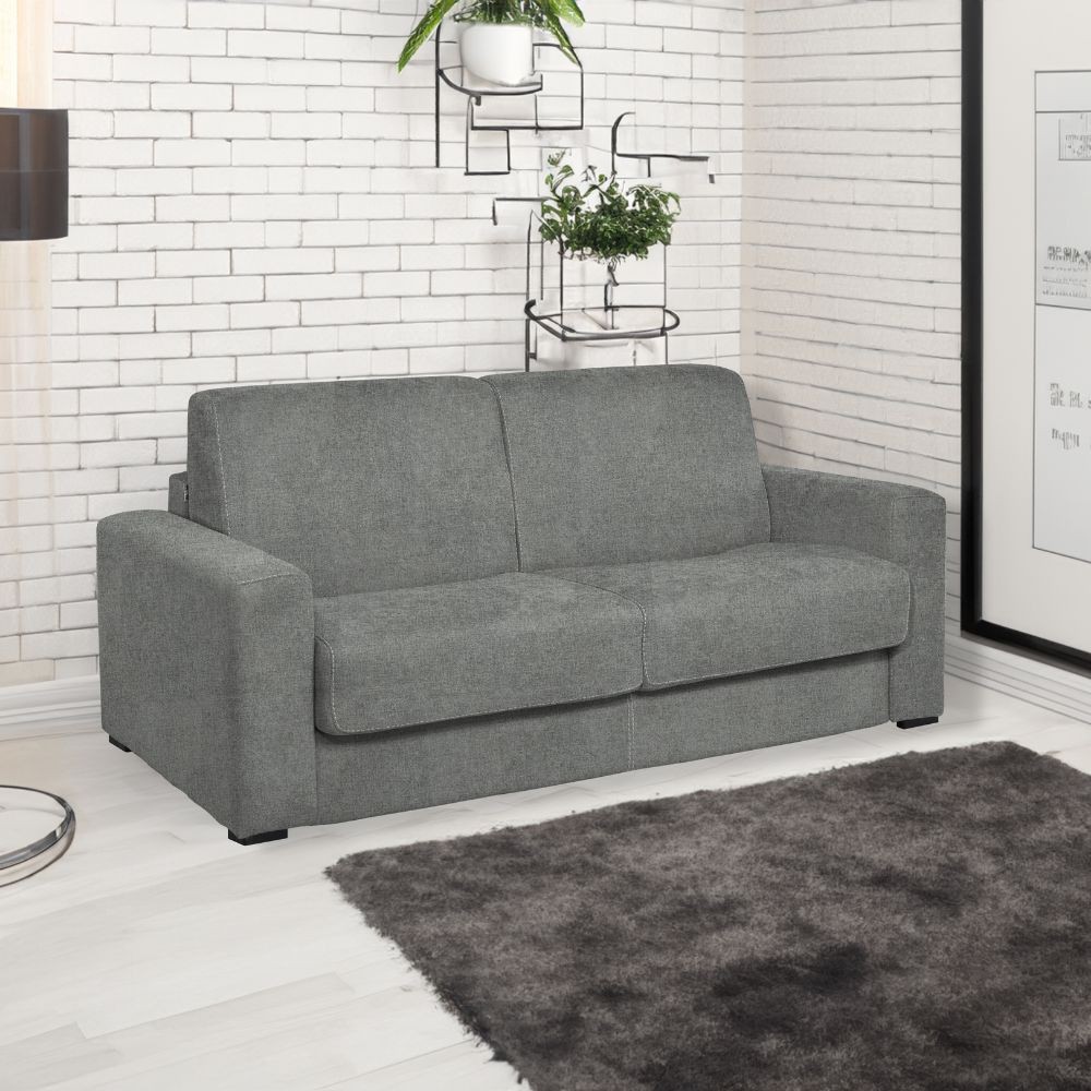 Divano letto 3 posti Kriog tessuto Barrel83 grigio 200x98x86h