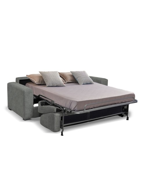 Divano letto 3 posti Kriog tessuto Barrel83 grigio 200x98x86h