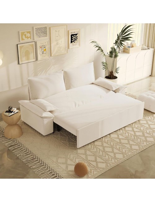 Divano letto Belly 2 posti colore beige 185x85x85H
