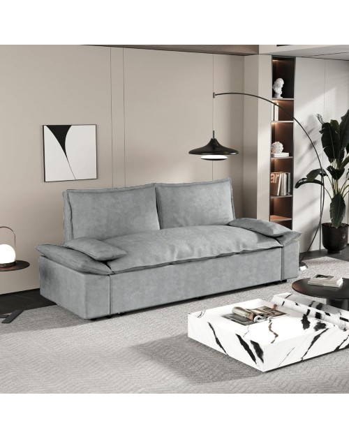 Divano letto Belly 2 posti colore grigio 185x85x85H