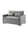 Divano 2 posti con letto estraibile grigio chiaro 135x88x80H Eiri