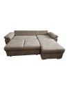 Divano Letto con penisola reversibile e contenitore Alberta colore cappuccino 260x182x89H