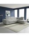 Divano Letto Angolare Casablanca con Penisola Contenitore Destra – Grigio Chiaro
