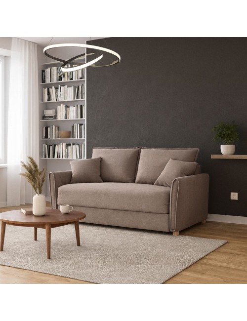 Divano Letto Cassie 3 posti tessuto tortora 176x93x97H: Stile, Comfort e Funzionalità