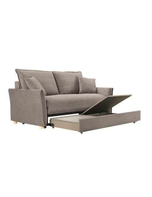 Divano Letto Cassie 3 posti tessuto tortora 176x93x97H: Stile, Comfort e Funzionalità