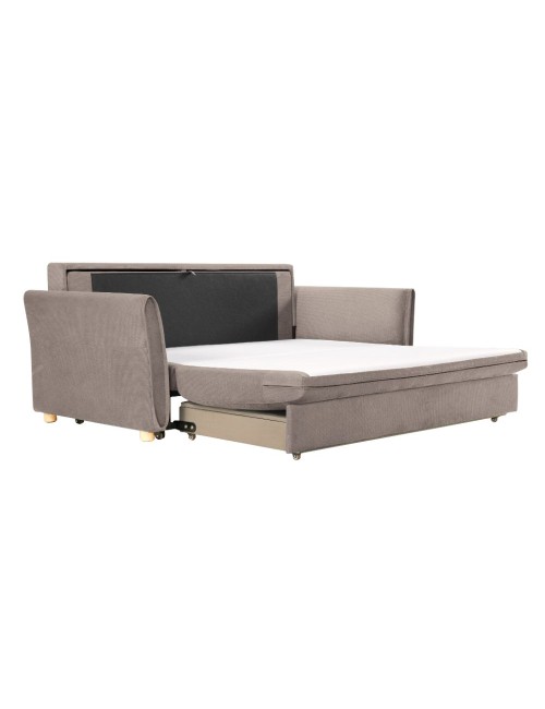Divano Letto Cassie 3 posti tessuto tortora 176x93x97H: Stile, Comfort e Funzionalità