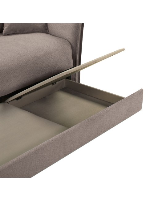 Divano Letto Cassie 3 posti tessuto tortora 176x93x97H: Stile, Comfort e Funzionalità