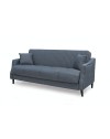 Divano 3 posti funzione letto contenitore Montana in tessuto grigio 225x82x92h