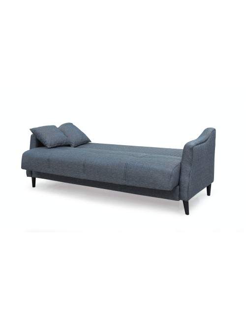 Divano 3 Posti Funzione Letto Contenitore Montana in Tessuto Grigio