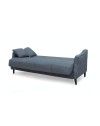 Divano 3 posti funzione letto contenitore Montana in tessuto grigio 225x82x92h