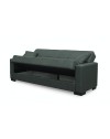Divano 3 posti funzione letto contenitore NewMalpensa in tessuto verde oliva 225x88x94h