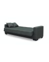 Divano 3 posti funzione letto contenitore NewMalpensa in tessuto verde oliva 225x88x94h