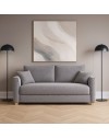Divano 3 posti Cosy con letto estraibile e contenitore in tessuto grigio 180x93x97H