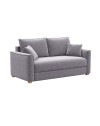Divano 3 posti Cosy con letto estraibile e contenitore in tessuto grigio 180x93x97H