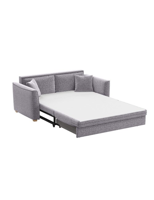Divano 3 posti Cosy con letto estraibile e contenitore in tessuto grigio 180x93x97H