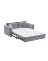 Divano 3 posti Cosy con letto estraibile e contenitore in tessuto grigio 180x93x97H