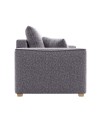 Divano 3 posti Cosy con letto estraibile e contenitore in tessuto grigio 180x93x97H