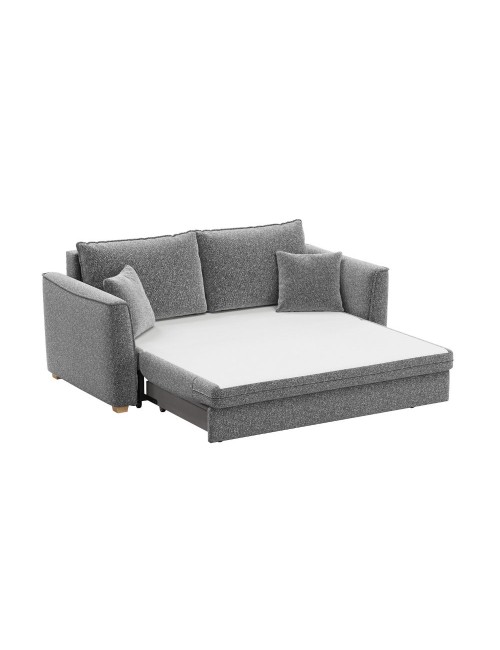 Divano 3 posti Cosy con letto estraibile e contenitore in tessuto grigio 180x93x97H