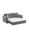 Divano 3 posti Cosy con letto estraibile e contenitore in tessuto grigio 180x93x97H