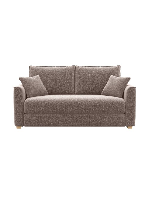 Divano 3 posti Cosy con letto estraibile e contenitore in tessuto tortora 180x93x97H