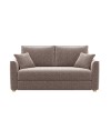 Divano 3 posti Cosy con letto estraibile e contenitore in tessuto tortora 180x93x97H