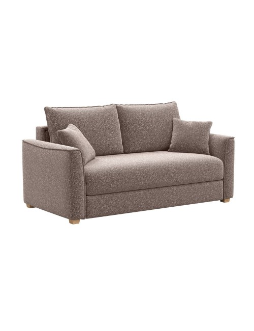 Divano 3 posti Cosy con letto estraibile e contenitore in tessuto tortora 180x93x97H