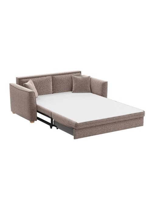 Divano 3 posti Cosy con letto estraibile e contenitore in tessuto tortora 180x93x97H