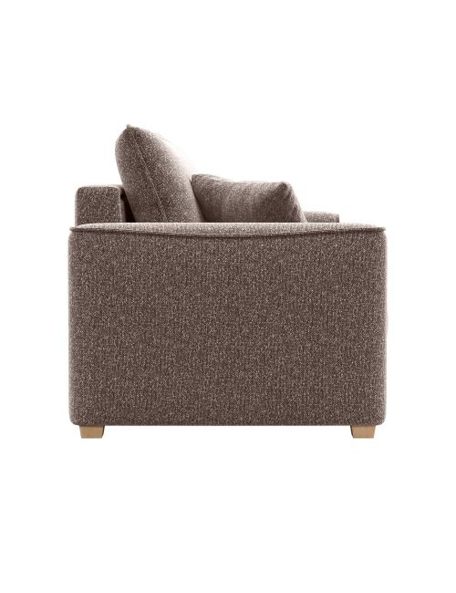 Divano 3 posti Cosy con letto estraibile e contenitore in tessuto tortora 180x93x97H