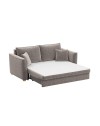 Divano 3 posti Cosy con letto estraibile e contenitore in tessuto tortora 180x93x97H