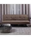 Divano click-clack Daynora marrone con funzione letto 168x83x75.5H