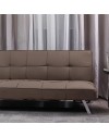 Divano click-clack Daynora marrone con funzione letto 168x83x75.5H