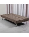 Divano click-clack Daynora marrone con funzione letto 168x83x75.5H