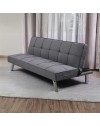 Divano click-clack Daynora grigio scuro con funzione letto 168x83x75.5H