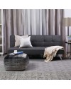 Divano click-clack Daynora grigio scuro con funzione letto 168x83x75.5H