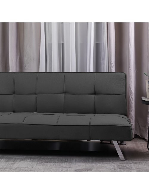 Divano click-clack Daynora grigio scuro con funzione letto 168x83x75.5H