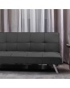 Divano click-clack Daynora grigio scuro con funzione letto 168x83x75.5H