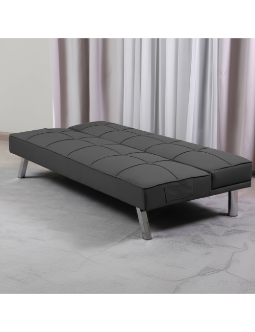 Divano click-clack Daynora grigio scuro con funzione letto 168x83x75.5H