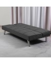 Divano click-clack Daynora grigio scuro con funzione letto 168x83x75.5H