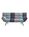 Divano con funzione letto e braccioli reclinabili Dube patchwork 181x81x86h