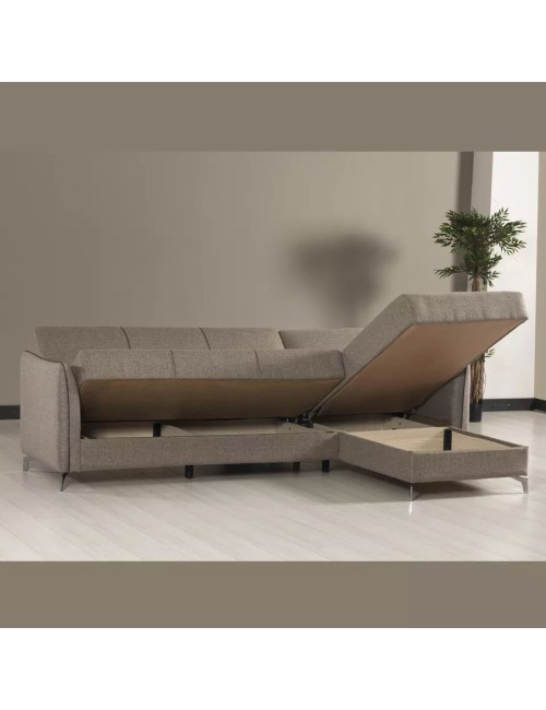 Divano con Penisola Reversibile Fellis Colore Grigio Chiaro Prezzo