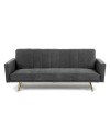 Divano letto tessuto grigio Issyk 198x86x81h