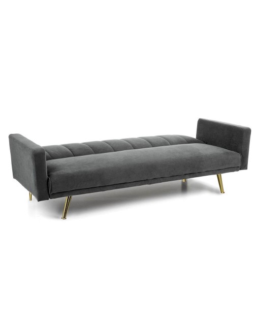 Divano letto tessuto grigio Issyk 198x86x81h