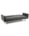 Divano letto tessuto grigio Issyk 198x86x81h