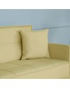 Divano funzione letto e contenitore Legen 3 Posti in vellutino Senape 210x85x87H