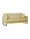 Divano funzione letto e contenitore Legen 3 Posti in vellutino Senape 210x85x87H