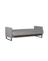 Divano funzione letto e contenitore Legen 3 Posti in vellutino grigio 210x85x87H