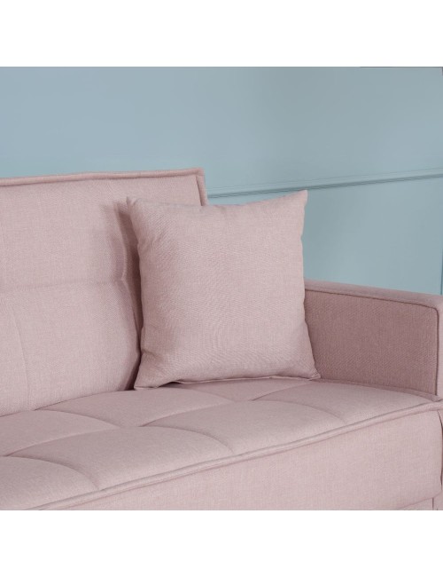 Divano funzione letto e contenitore Legen 3 Posti in vellutino rosa antico 210x85x87H