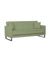 Divano funzione letto e contenitore Legen 3 Posti in vellutino verde oliva 210x85x87H
