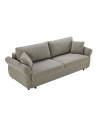 Divano Letto con topper Loki colore tortora 245x105x92H