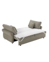 Divano Letto con topper Loki colore tortora 245x105x92H